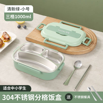 304 Stainless Steel Sealed Bento Box with Five Compartments