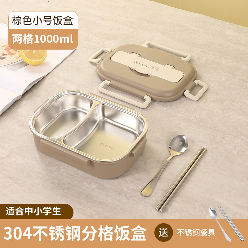 304 Stainless Steel Sealed Bento Box with Five Compartments
