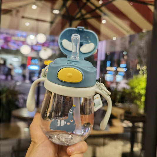Cute Cartoon 250ml Toddler Drinking Straw Cup