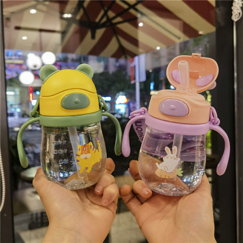 Cute Cartoon 250ml Toddler Drinking Straw Cup